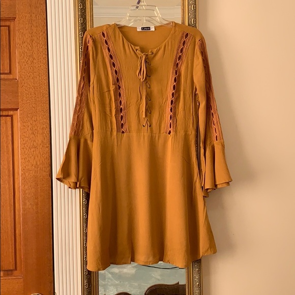 “Golden dreams” boho dress - Picture 1 of 5